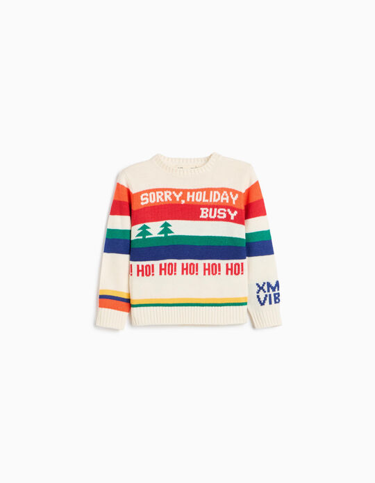Comprar Online Camisola De Malha De Natal, Menino, Cru