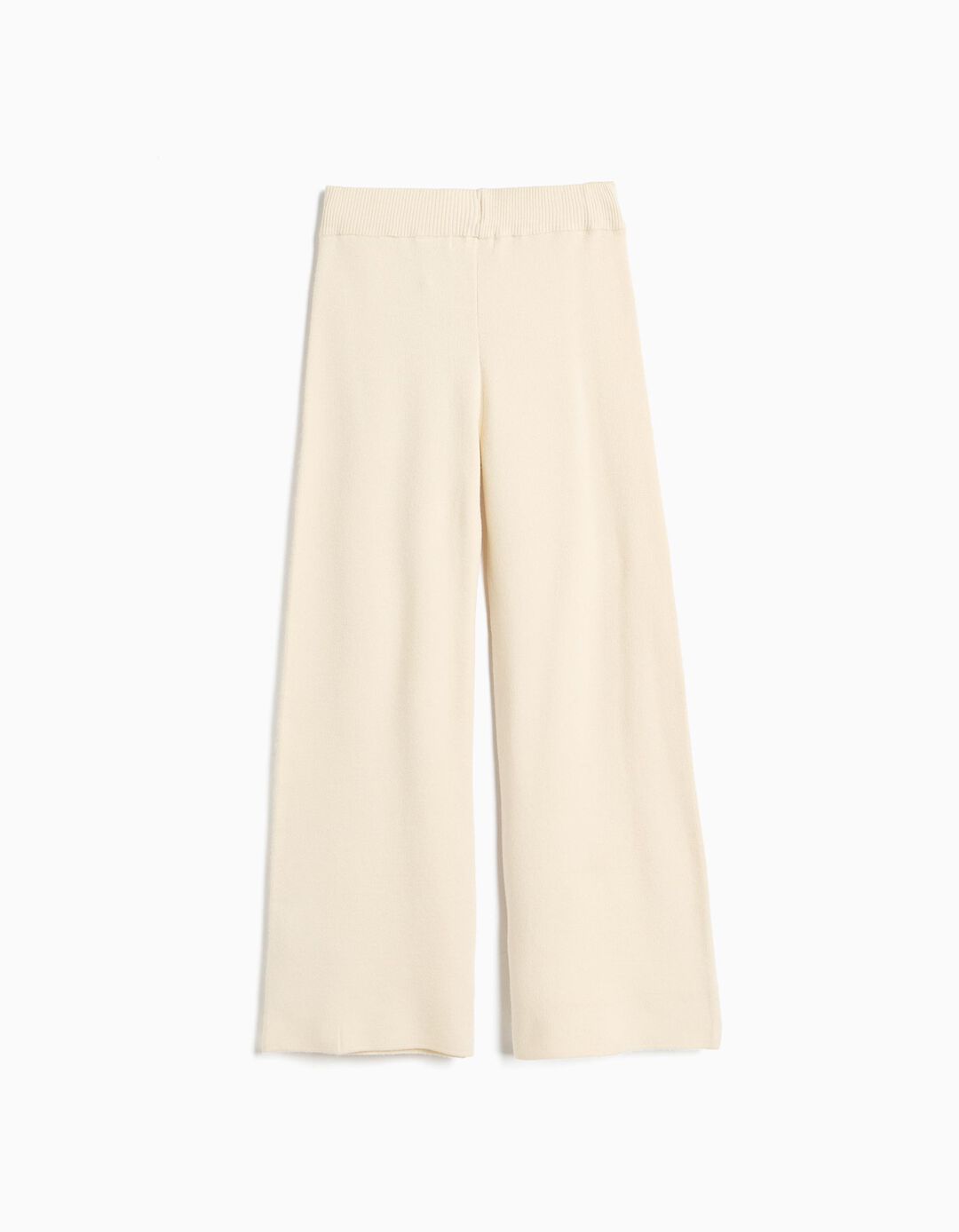 Cal&ccedil;as De Malha 'Wide Leg', Menina, Bege Claro