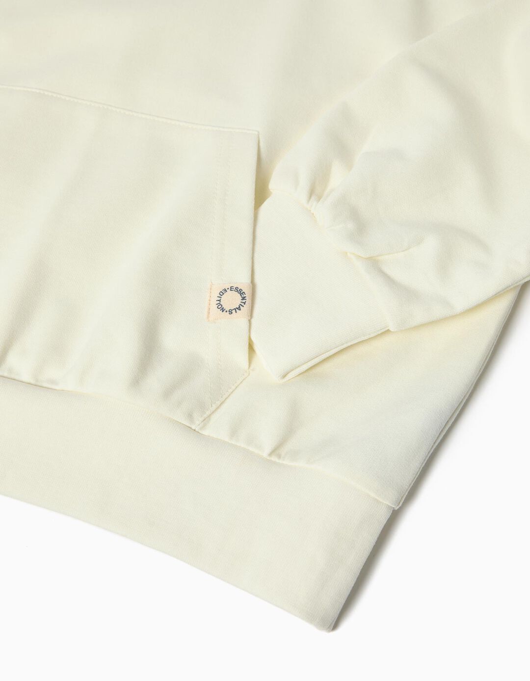 Sweatshirt de Felpa Capuz, Menina, Branco