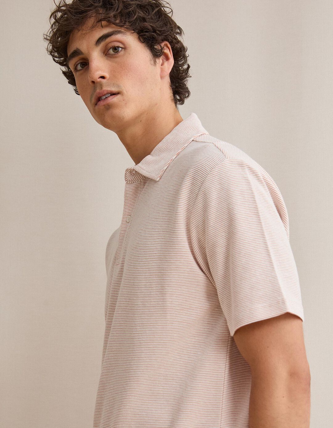 Polo Piquet, Homem, Bege