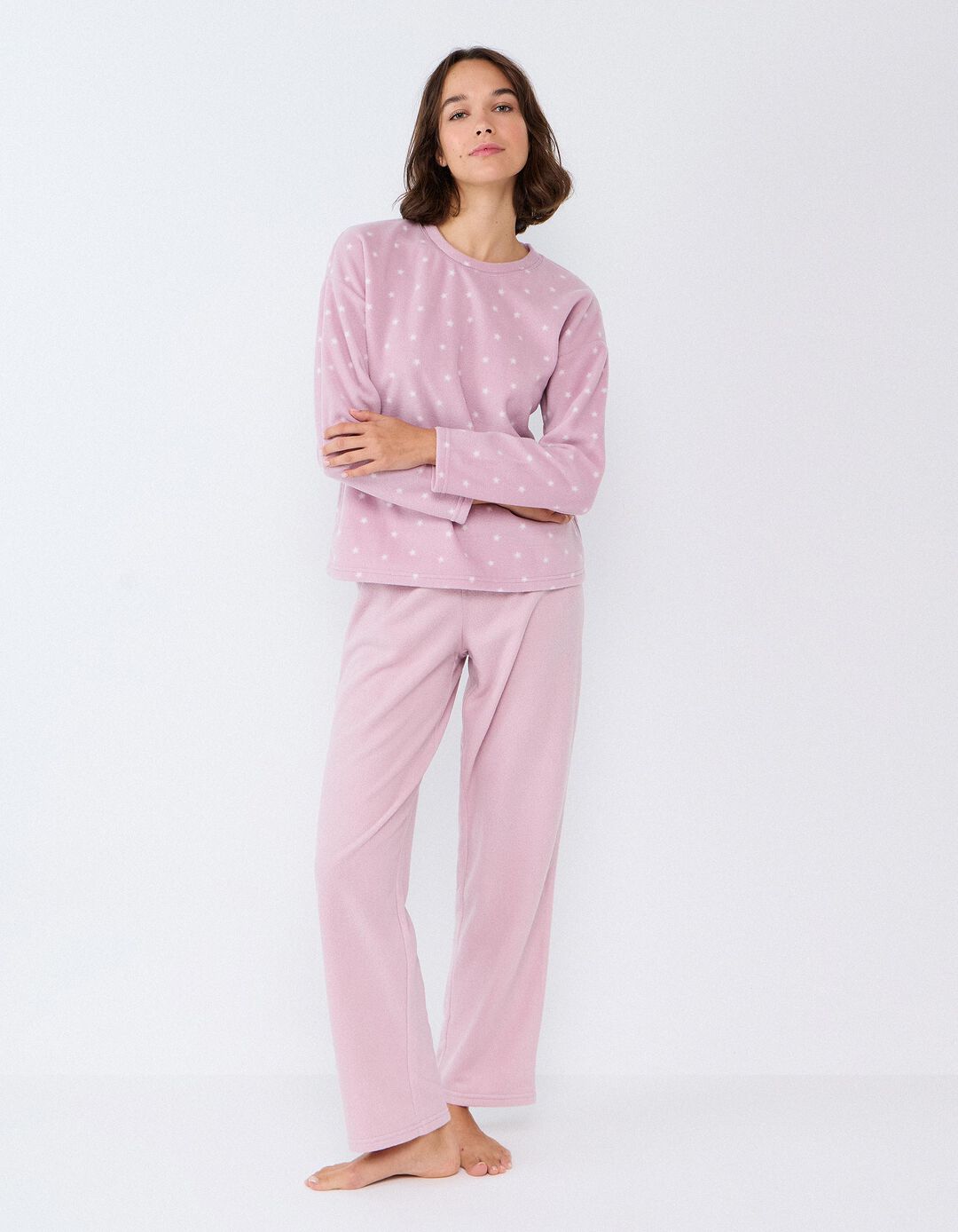 Pijama Polar, Mulher, Rosa