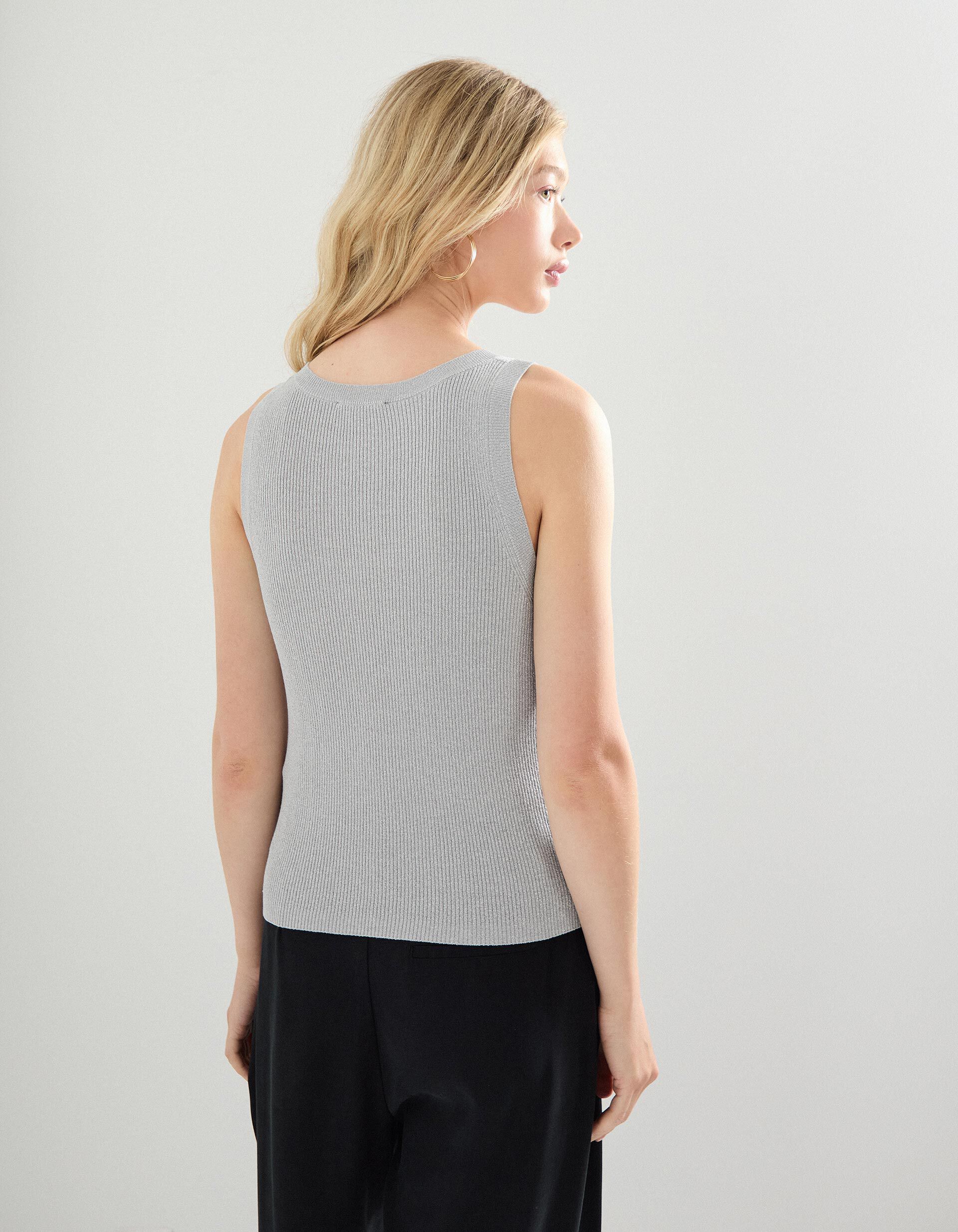 Comprar Online Top Lurex, Mulher, Cinzento