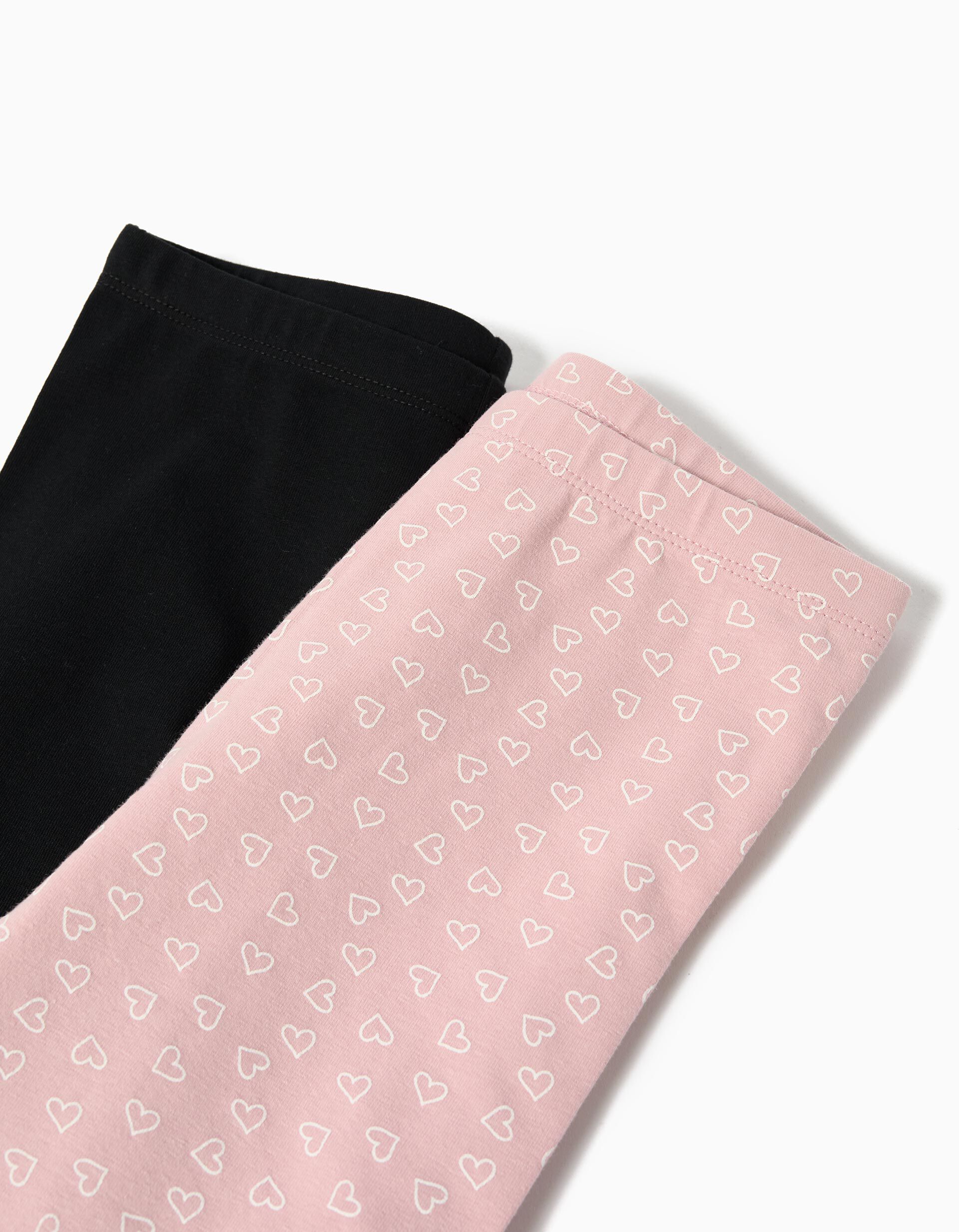Comprar Online Pack 2 Leggings, Menina, Rosa Claro