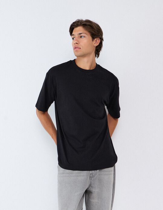 Comprar Online T-shirt 'Loose Fit', Homem, Preto