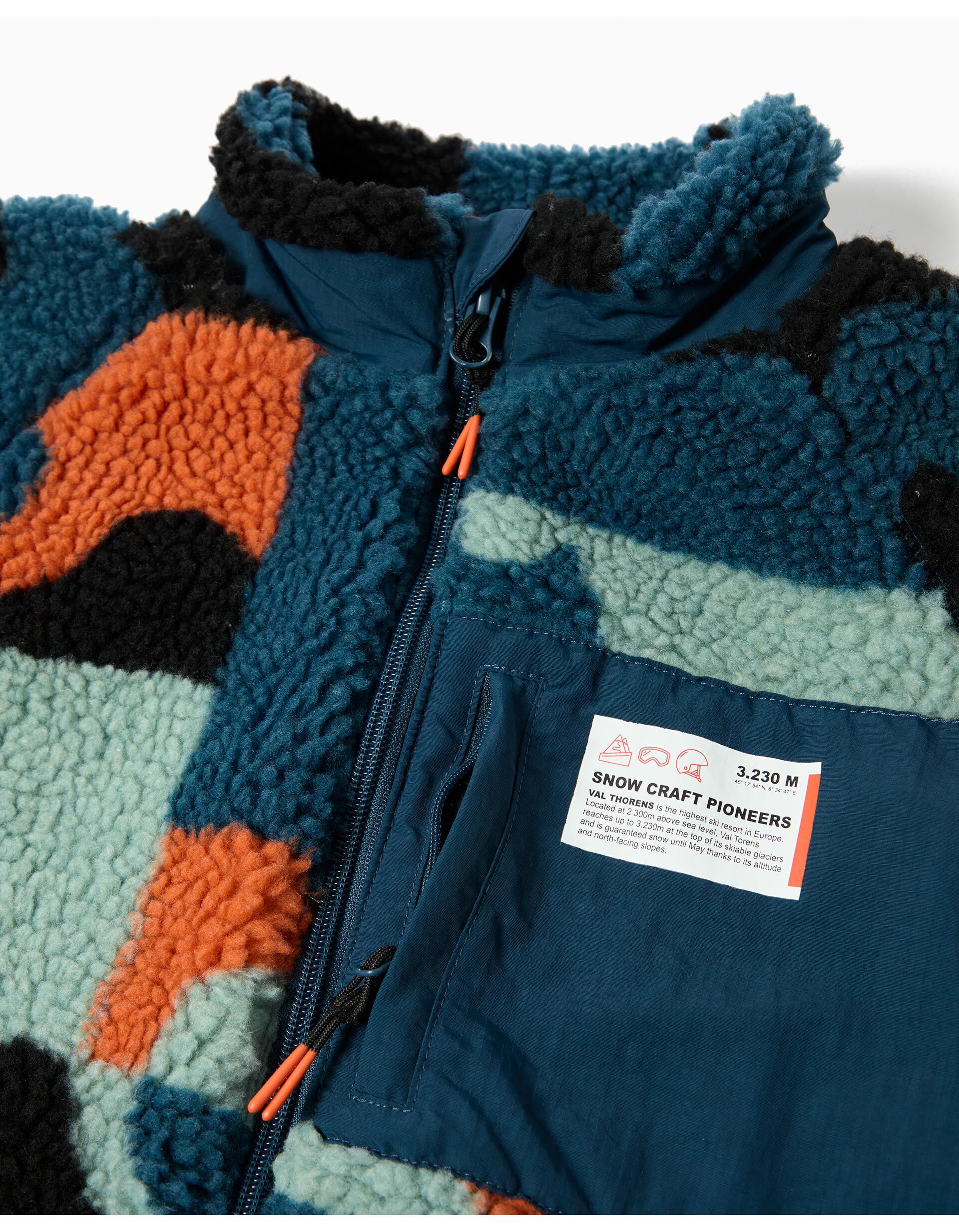 Comprar Online Casaco de Sherpa, Menino, Azul