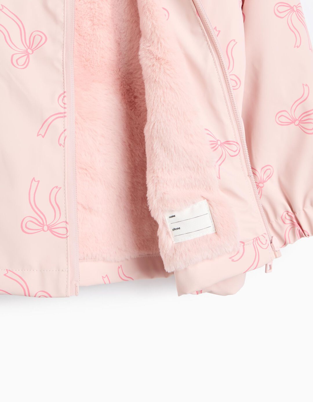 Parka Imperme&aacute;vel Com Capuz, Menina, Rosa Claro