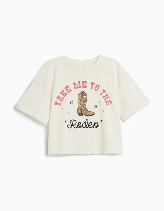 Comprar Online T-shirt Print, Menina, Branco