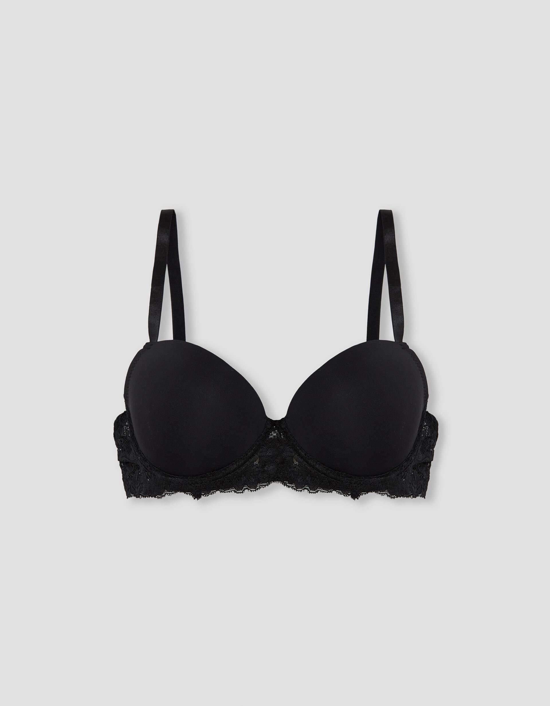 Comprar Online Bra with Lace Trim, Black