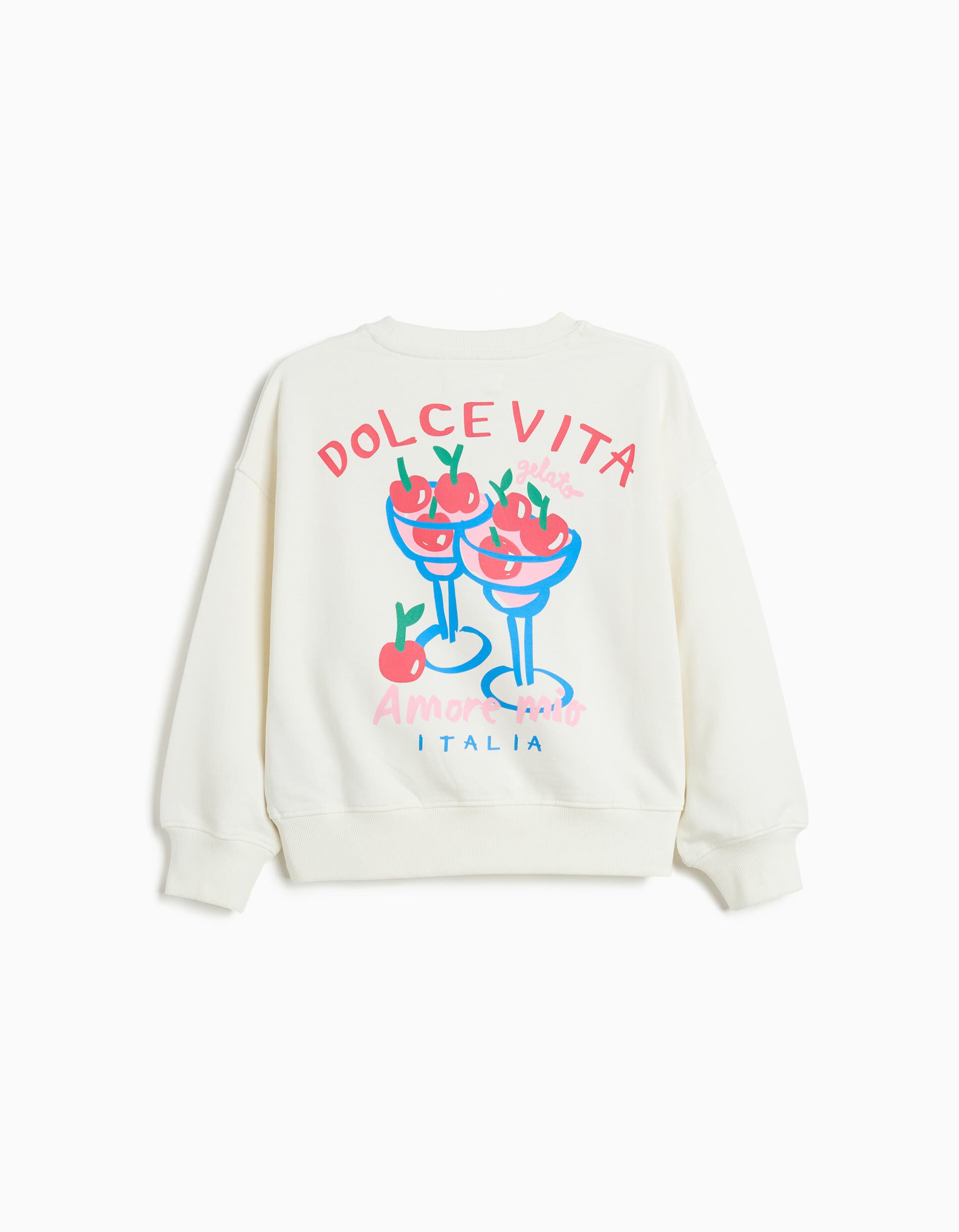 Comprar Online Sweatshirt de Felpa, Menina, Branco