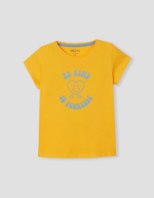 T-shirt, Menina, Amarelo