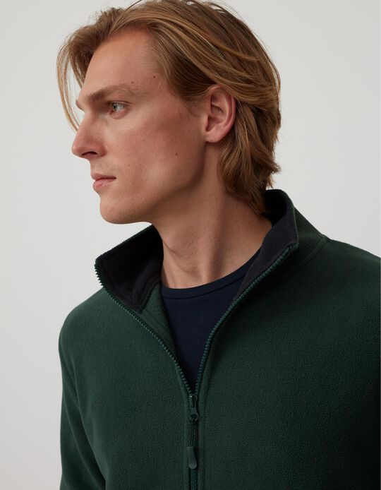Polar Fleece Jacket, Men, Green