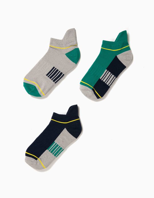 3 Pares de Meias de Desporto para Menino, Multicolor