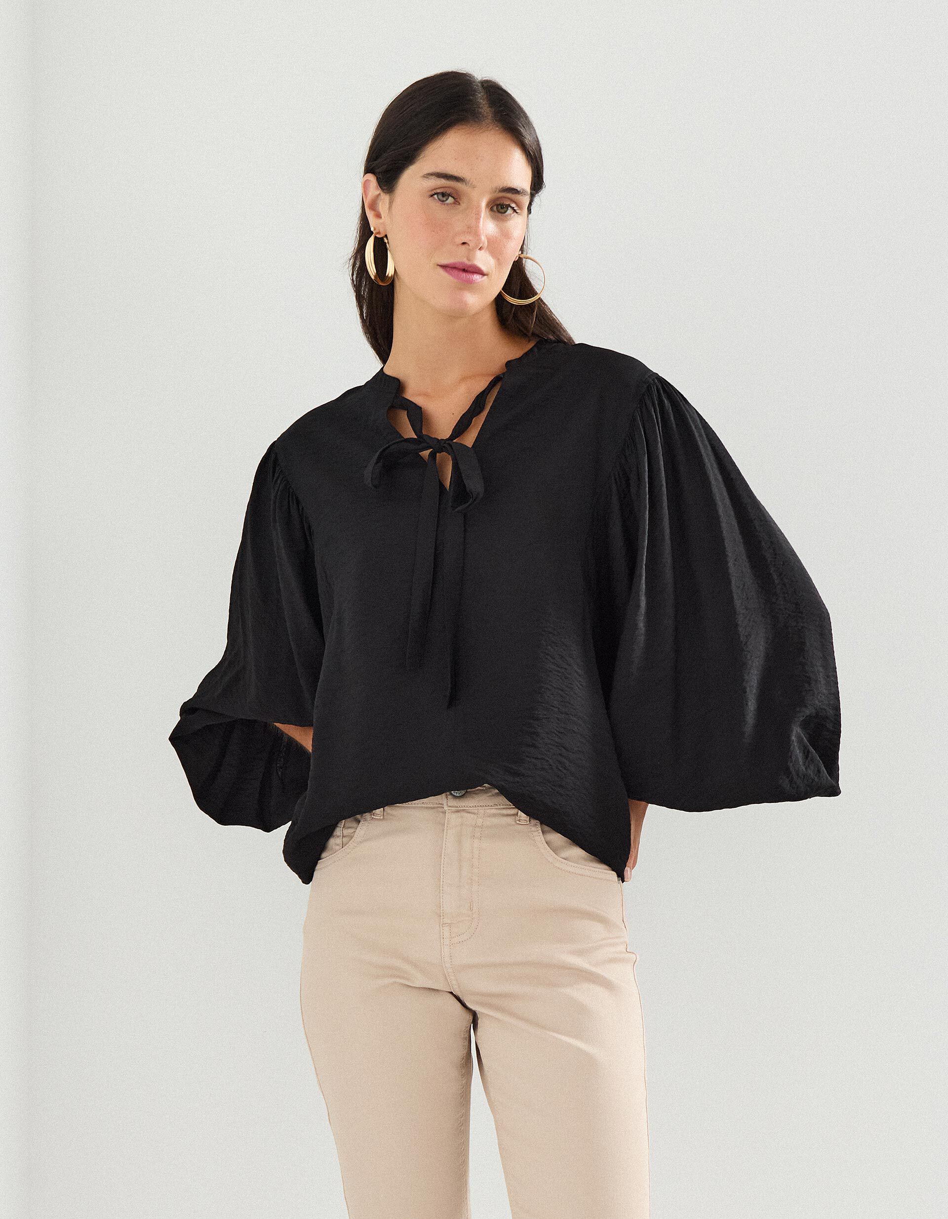 Comprar Online Blusa com Viscose, Mulher, Preto