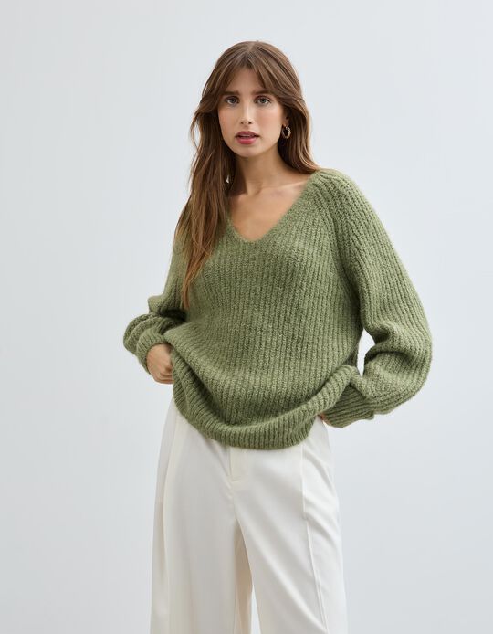 Comprar Online Camisola com L&atilde;, Mulher, Verde