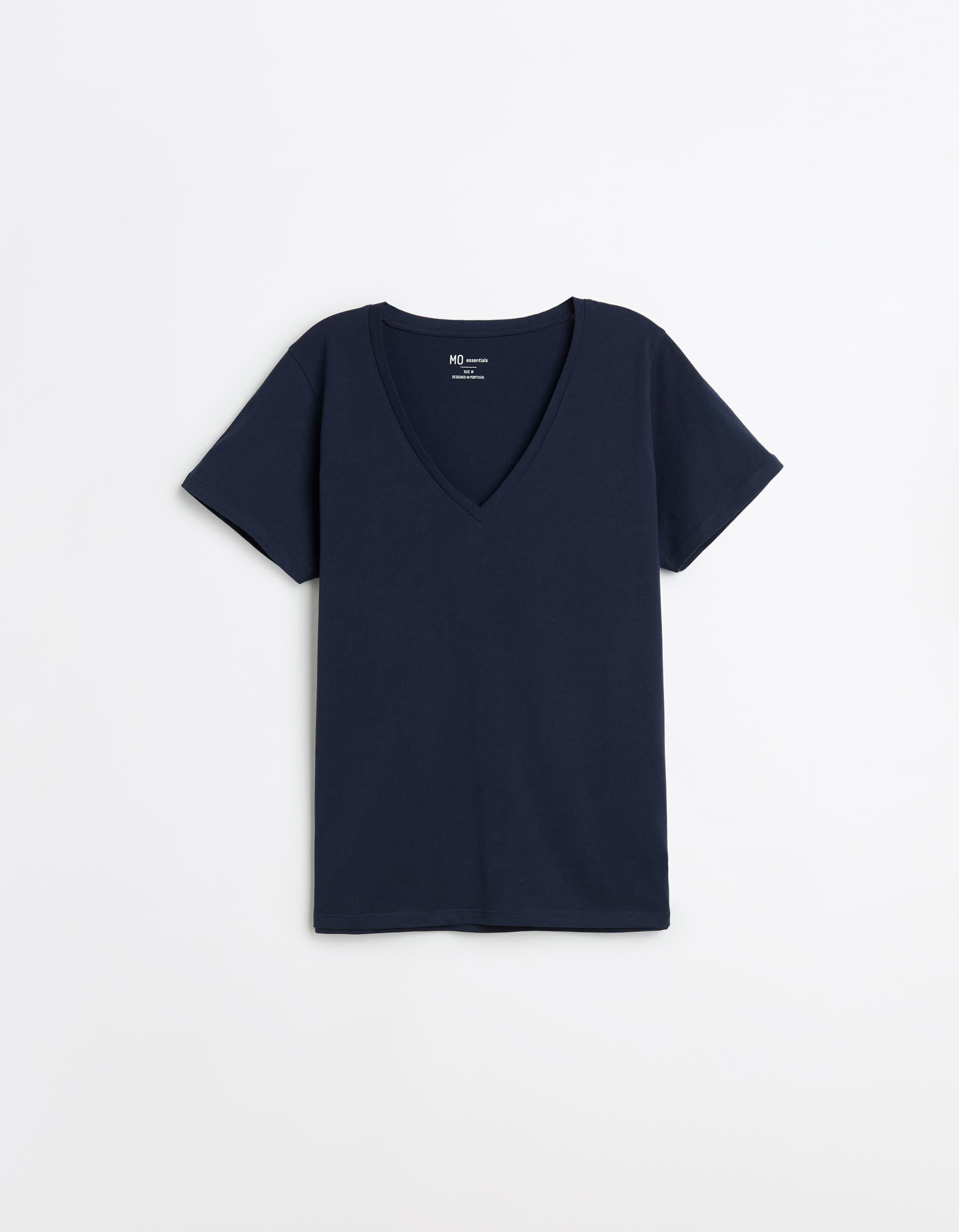 Comprar Online T-shirt Decote em V, Mulher, Azul Escuro