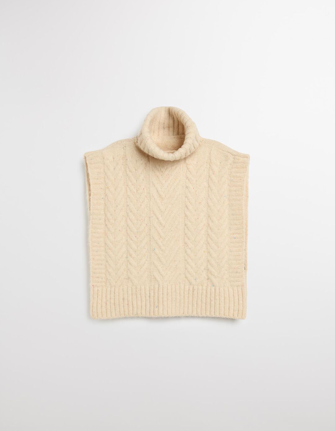 Gola de Malha, Mulher, Bege