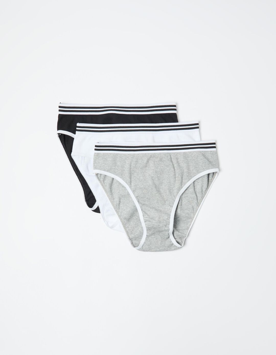 Pack 3 Cuecas Caneladas, Mulher, Multicor