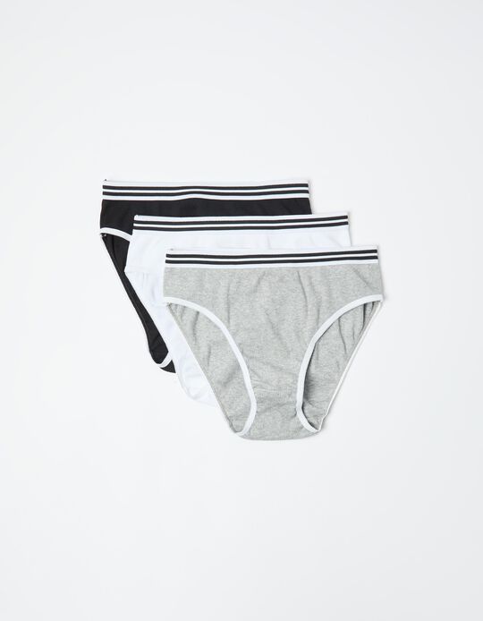 Comprar Online Pack 3 Cuecas Caneladas, Mulher, Multicor