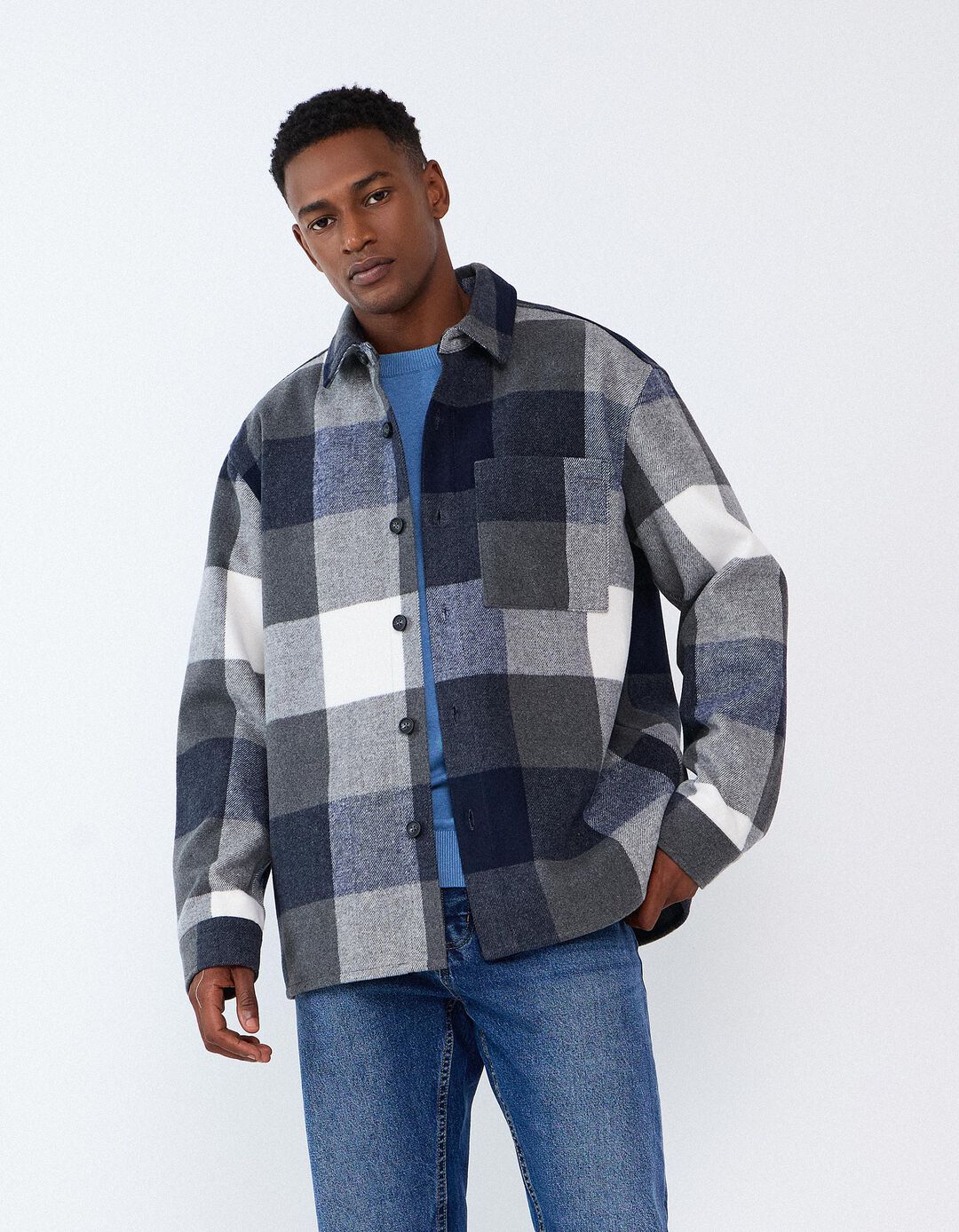 Sobrecamisa, Homem, Azul Escuro