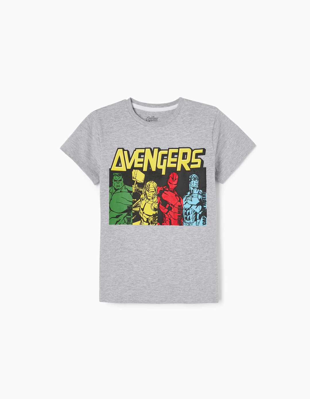Cotton T-shirt for Boys 'Avengers', Grey