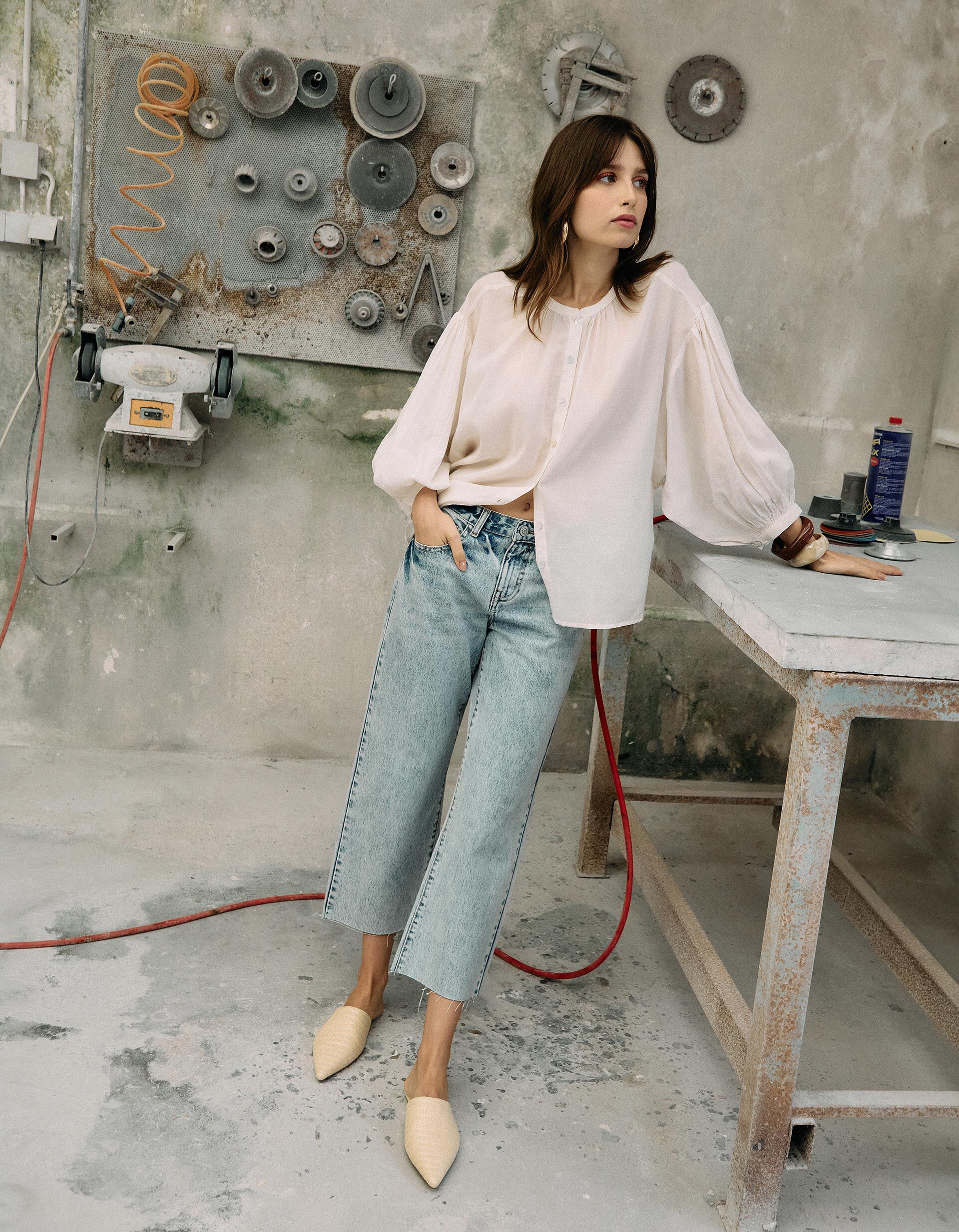 Comprar Online Cal&ccedil;as de Ganga 'Straight Fit', Mulher, Azul Claro