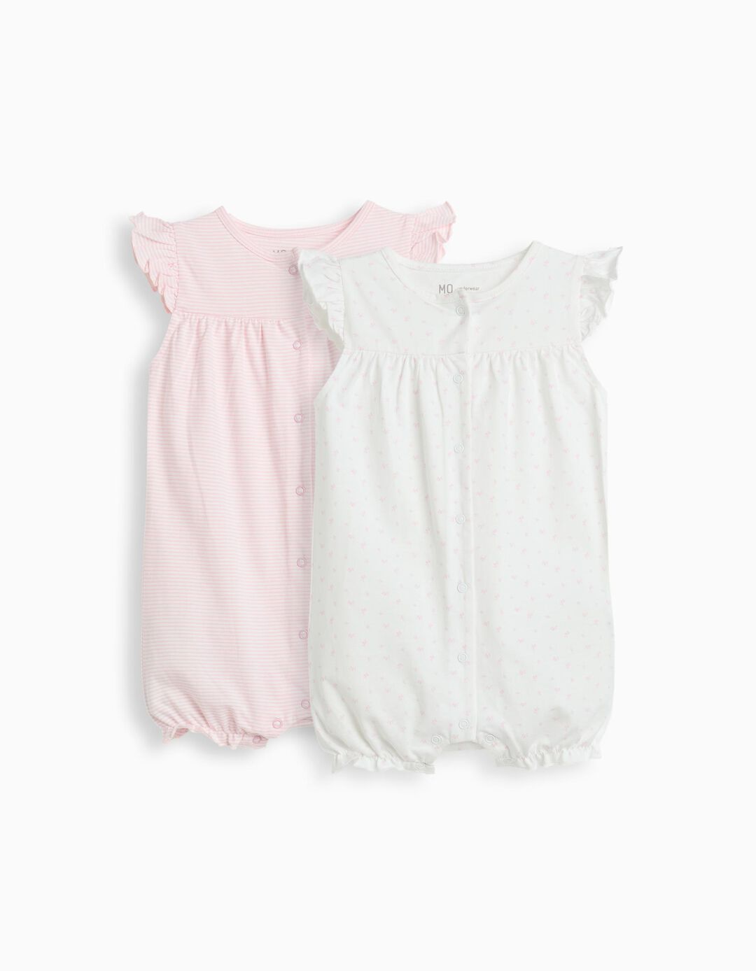 Pack 2 Bodies Macac&atilde;o, Menina, Branco 