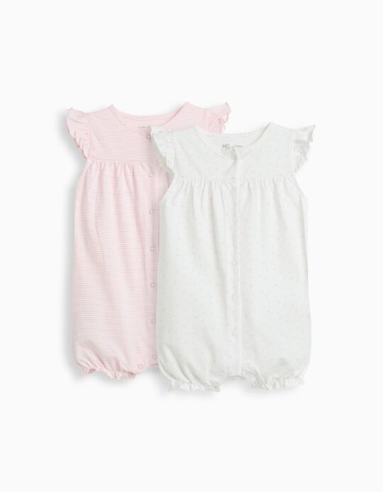 Comprar Online Pack 2 Bodies Macac&atilde;o, Menina, Branco 