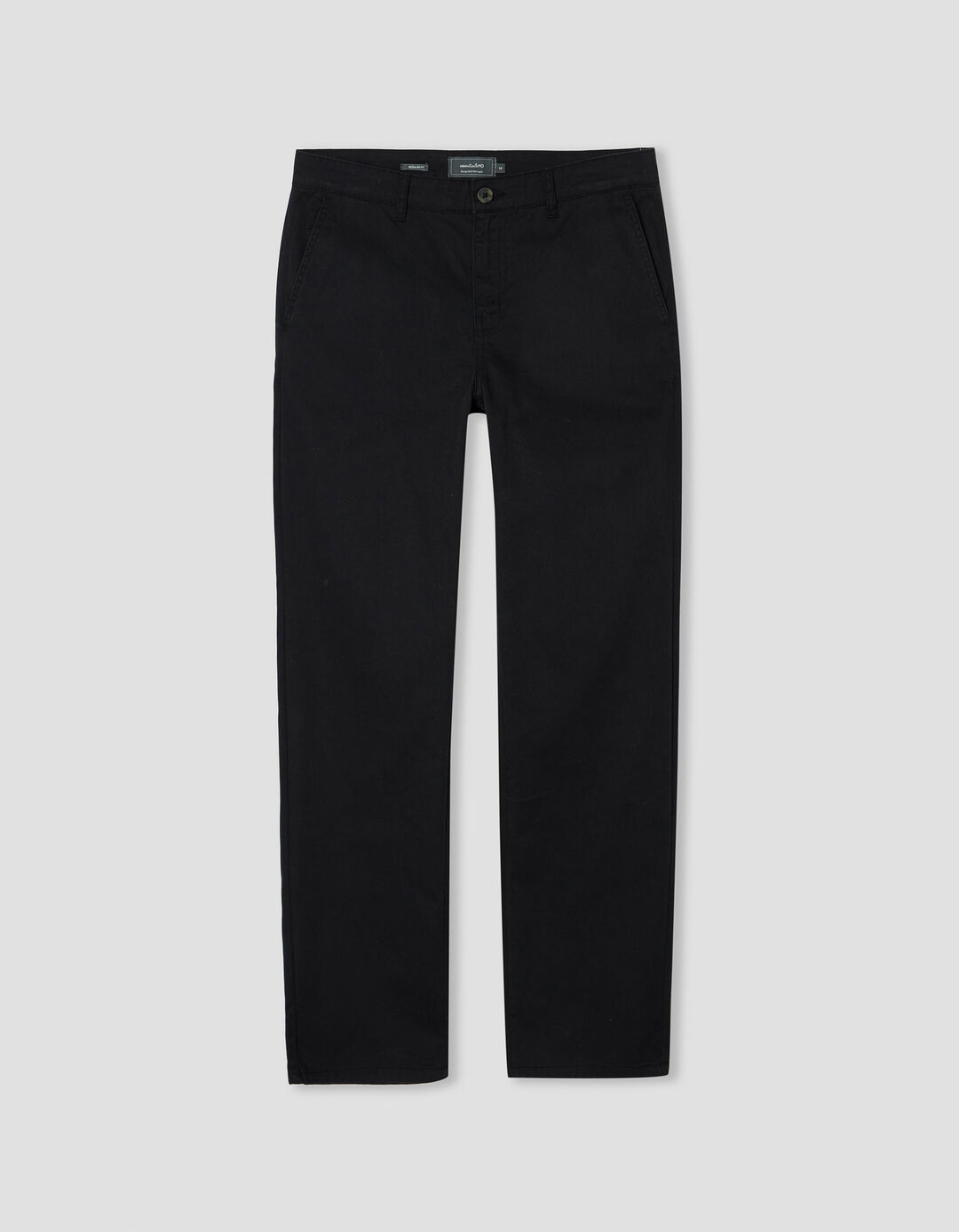 Cal&ccedil;as de Sarja Regular Fit, Homem, Preto