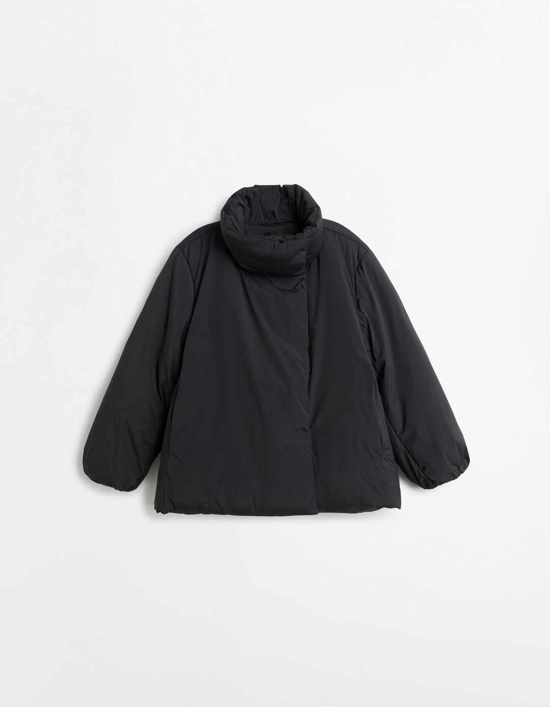 Casaco Acolchoado Oversize, Mulher, Cinzento Escuro