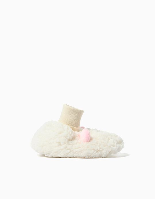 Comprar Online Chinelos com Meia, Menina, Branco