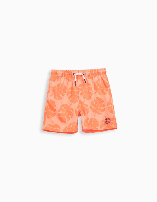 Comprar Online Calções de Banho Estampados, Menino, Laranja Claro 