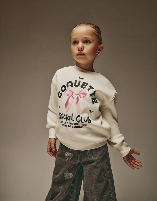 Comprar Online Sweatshirt de Felpa, Menina, Branco