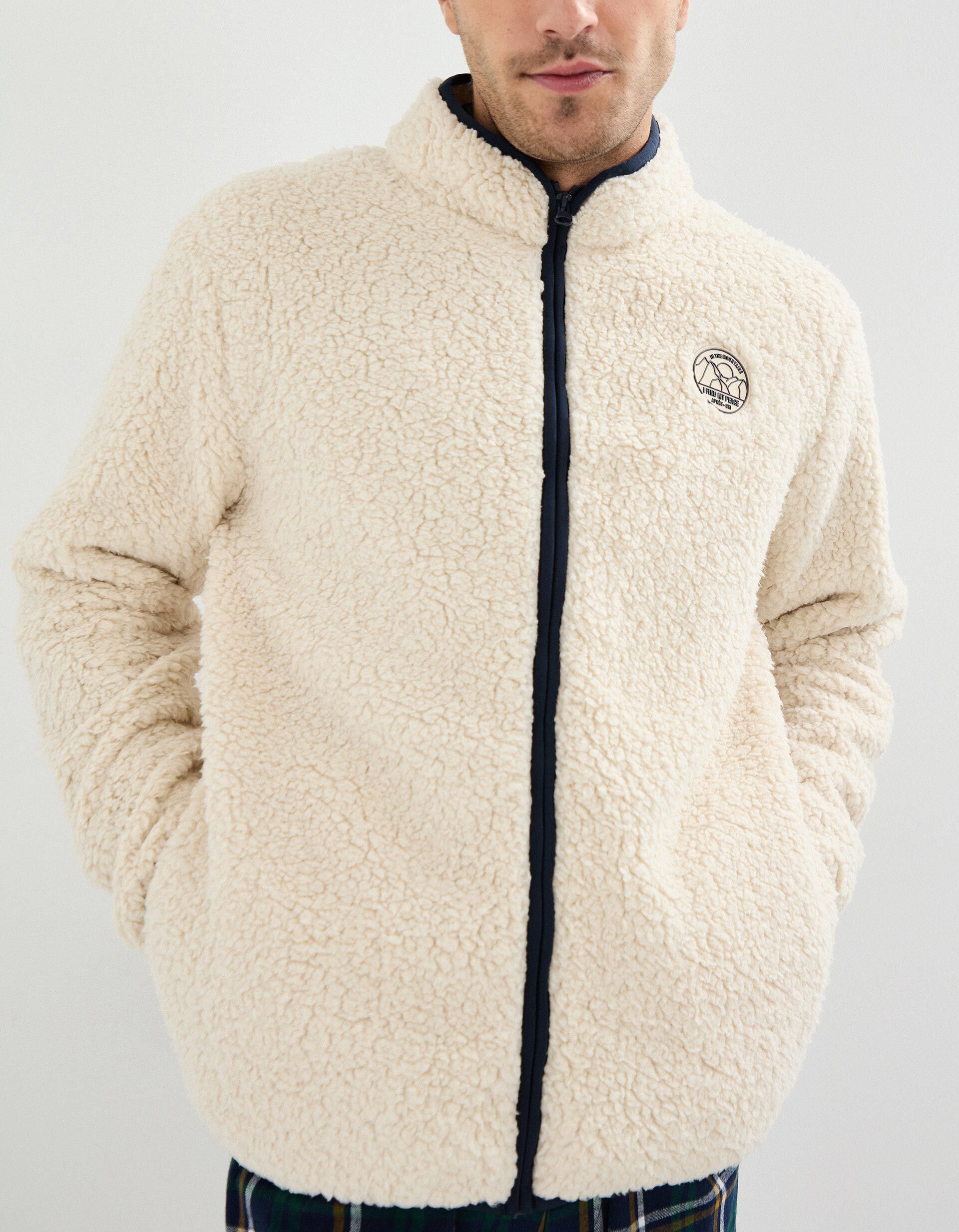 Comprar Online Casaco Sherpa, Homem, Cru 