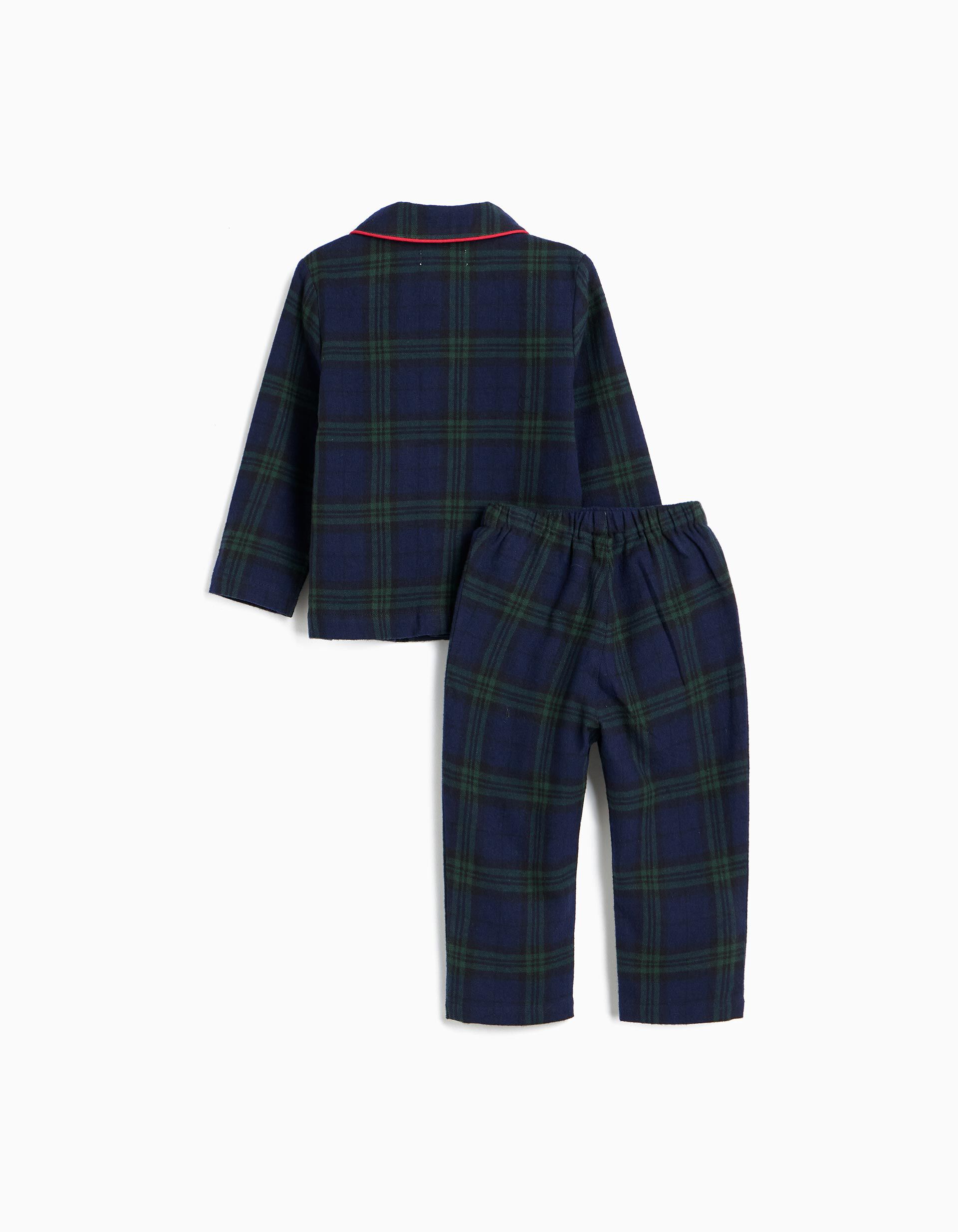 Comprar Online Pijama Em Flanela Natal, Menino, Azul Escuro