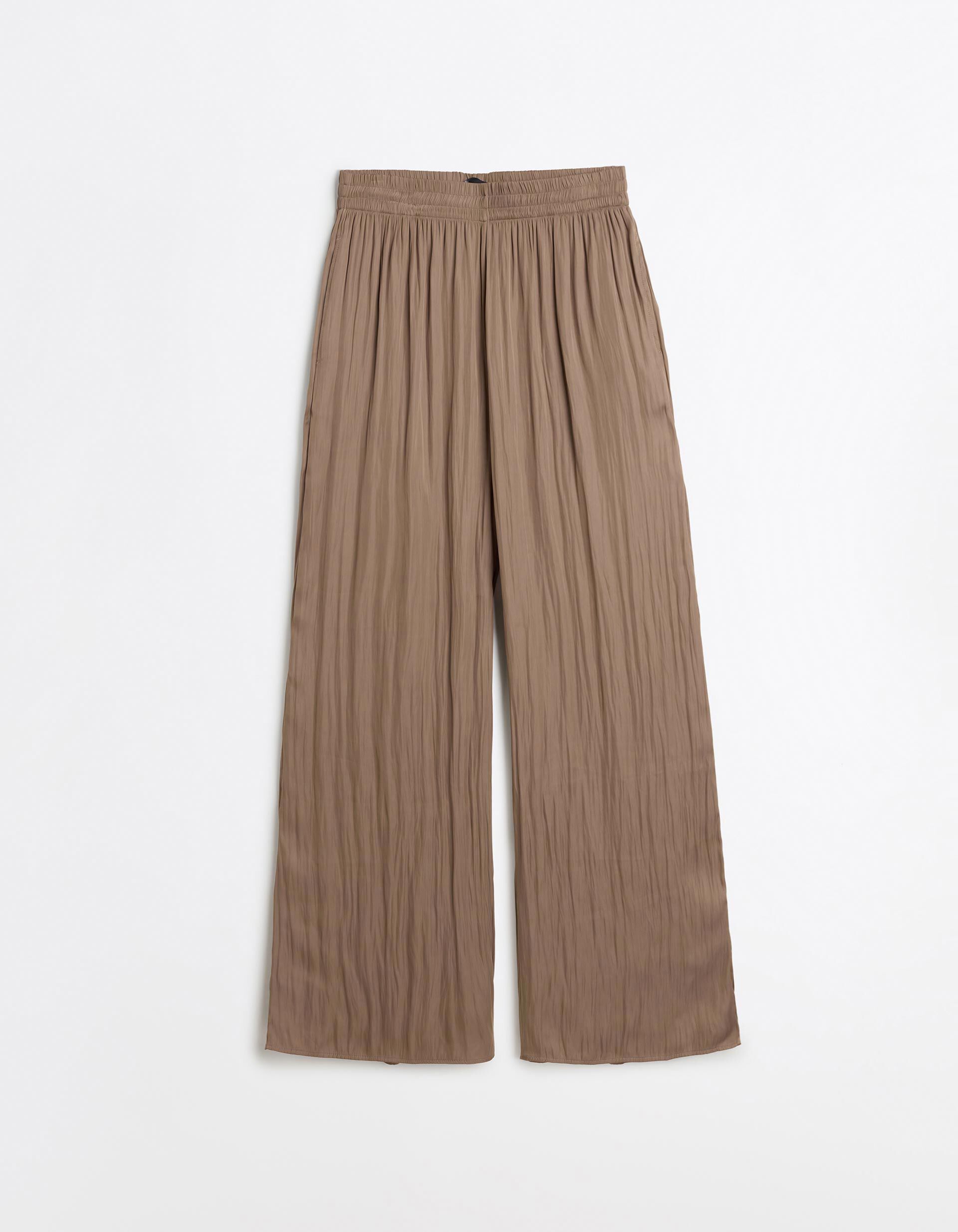 Comprar Online Cal&ccedil;as 'Wide', Mulher, Bege Escuro