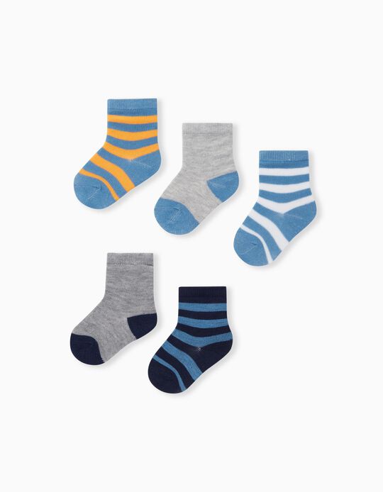 5 Pairs of Socks Pack, Baby Boys, Multicolour