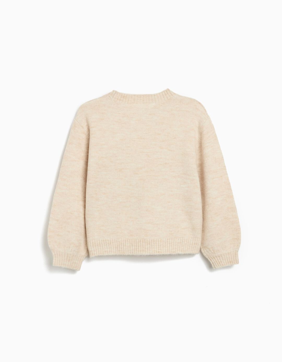 Camisola de Malha, Menina, Bege