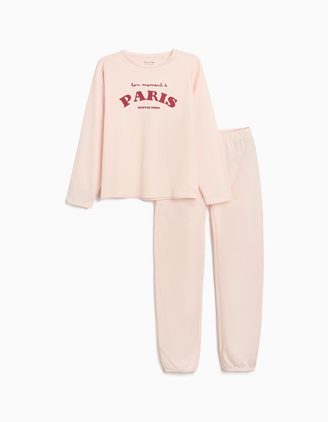 Pijama Jersey, Menina, Rosa Claro