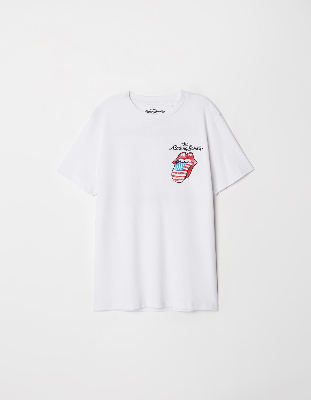 T-shirt 'Rolling Stones', Homem, Branco