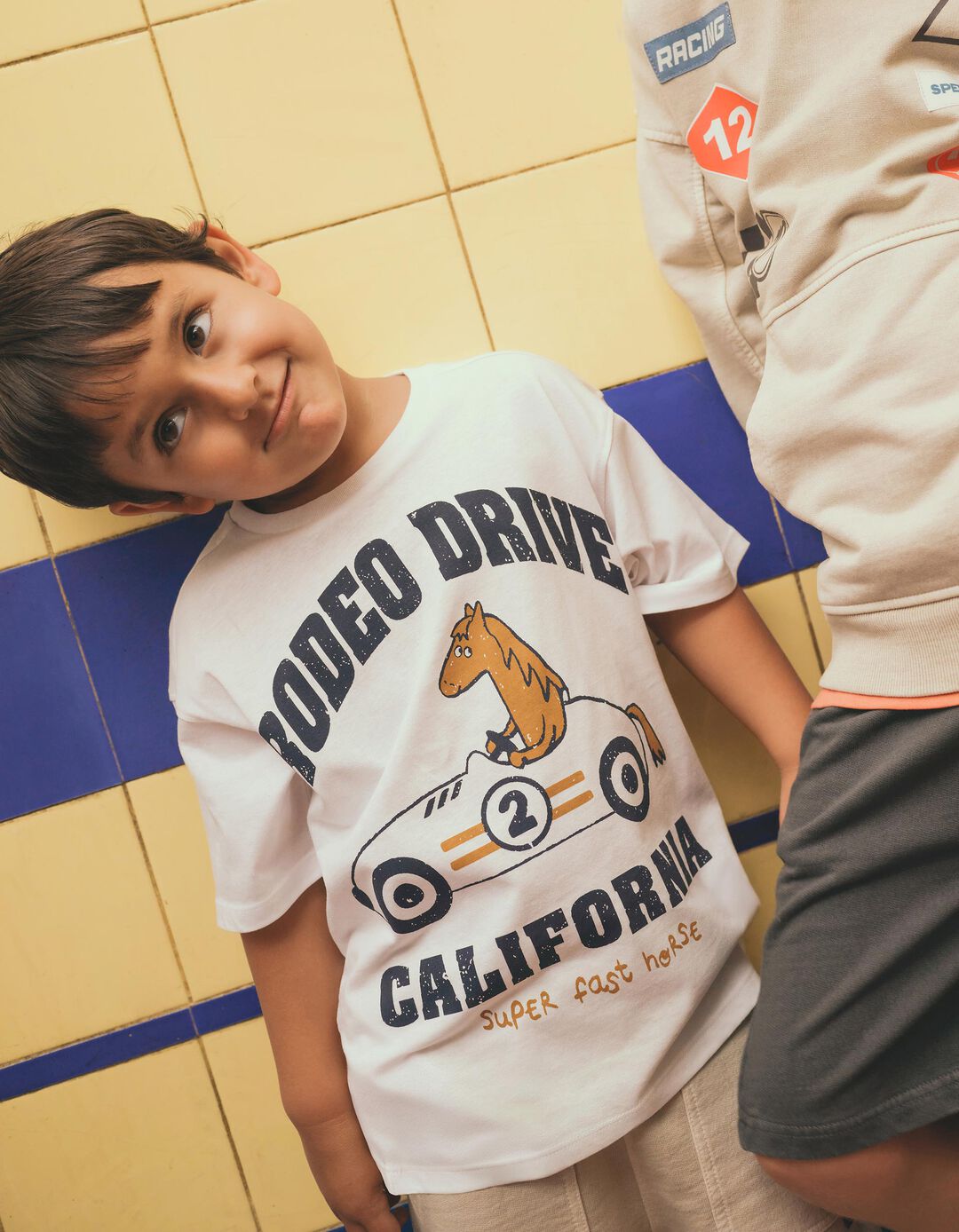 T-shirt Print, Menino, Branco