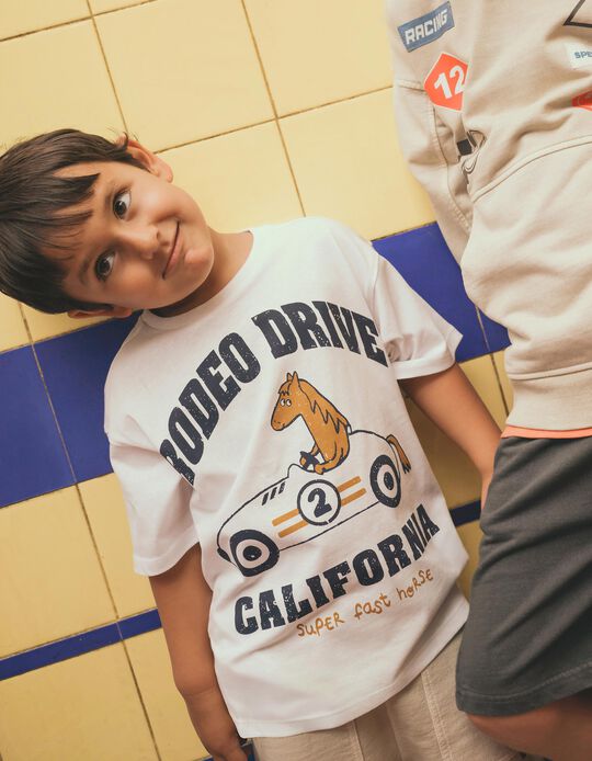 Comprar Online T-shirt Print, Menino, Branco