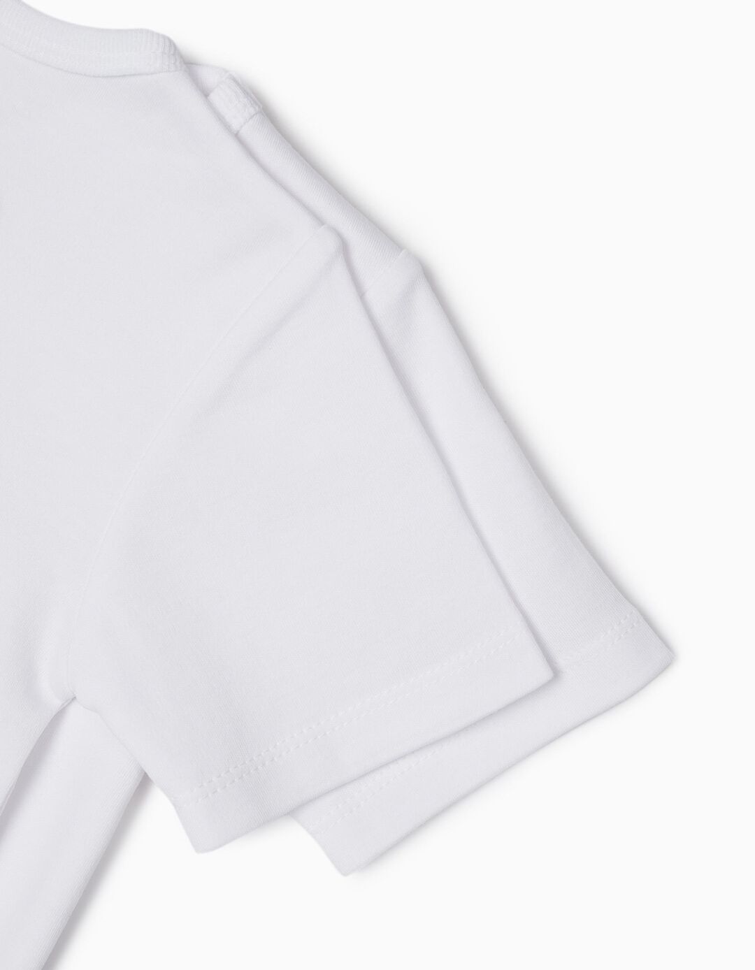 2 Underwear Short Sleeve T-shirts, Boys, White