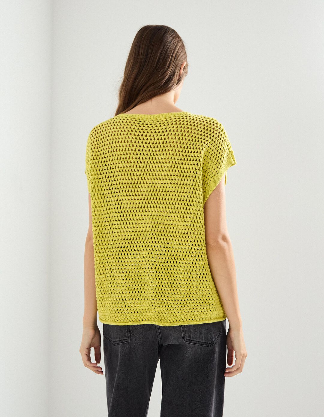 Colete de Crochet, Mulher, Verde