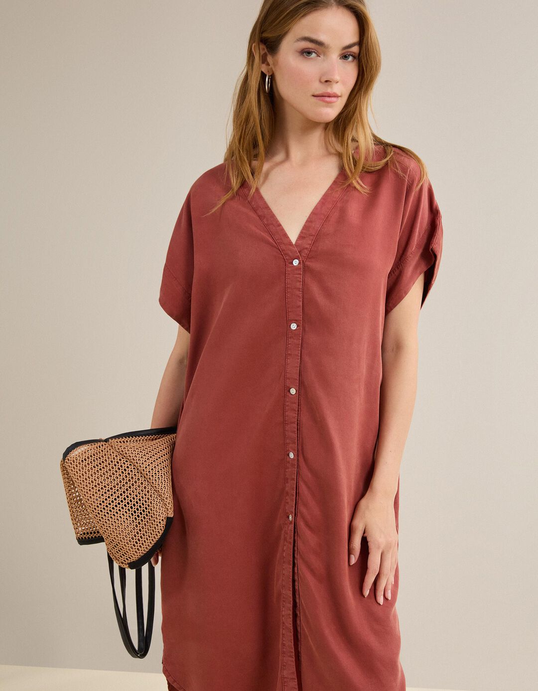 Vestido Liocel, Mulher, Laranja Escuro