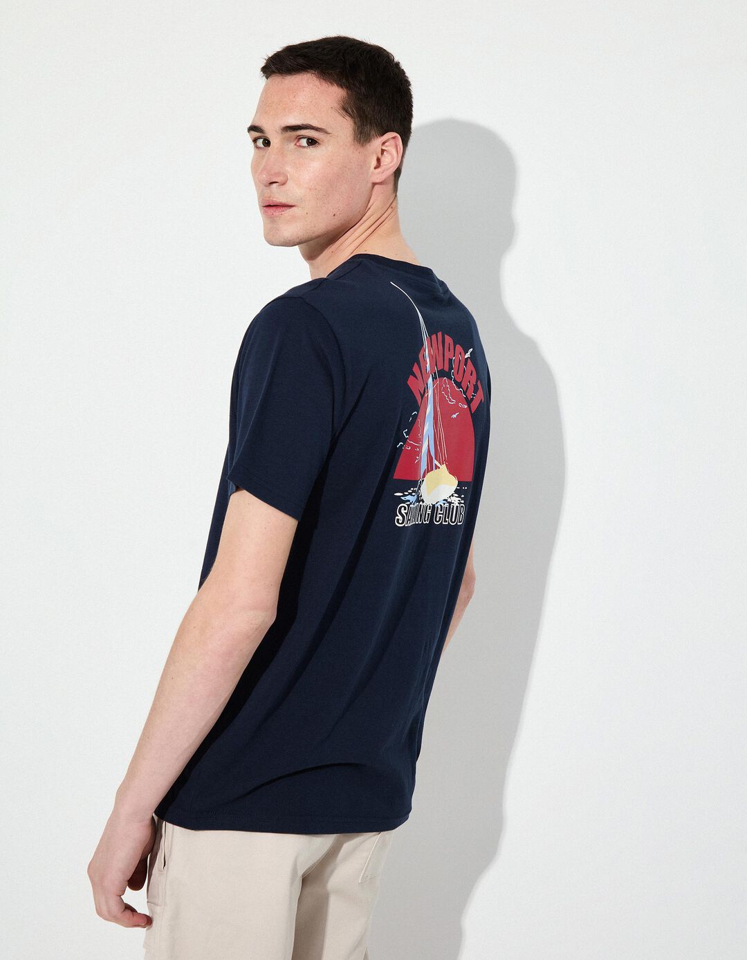 T-shirt, Homem, Azul Escuro