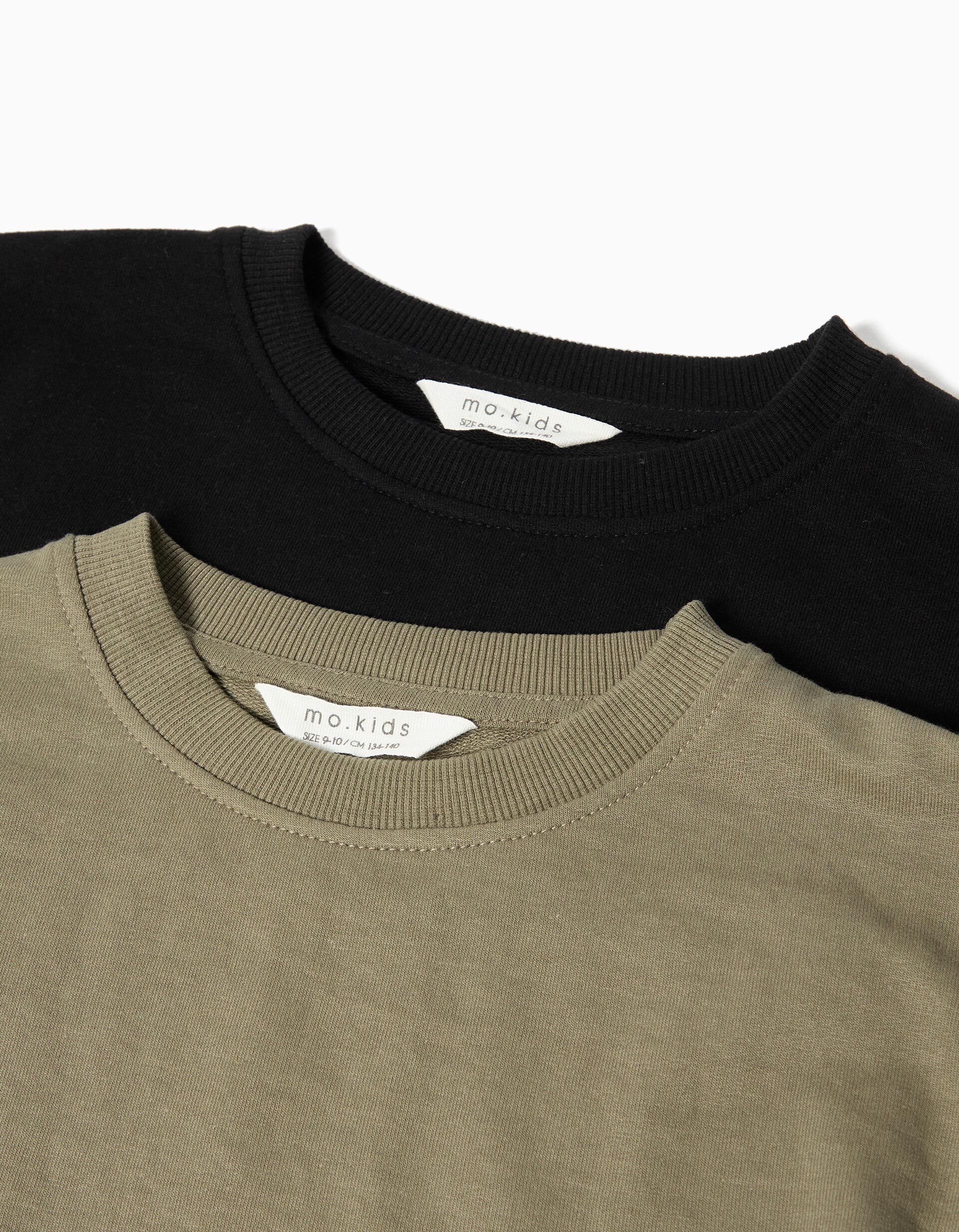 Comprar Online Pack 2 Sweatshirts de Felpa, Menino, Verde Escuro