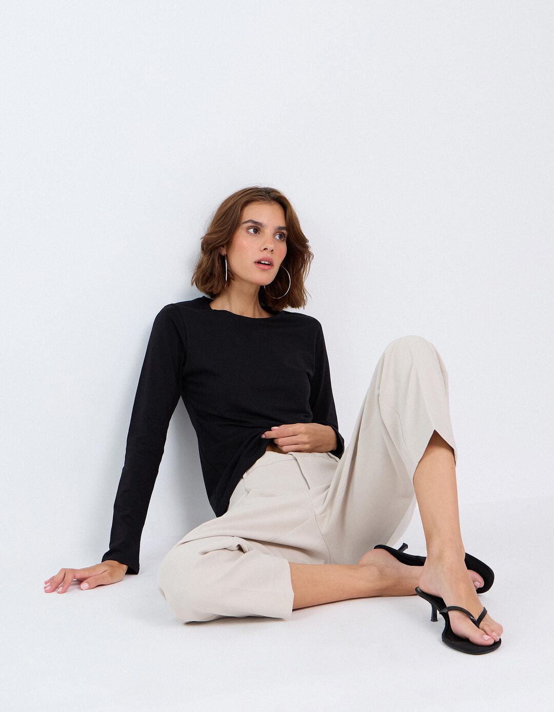 Camisola De Manga Comprida, Mulher, Preto