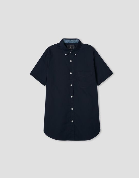 Short Sleeve Shirt, Men, Dark Blue