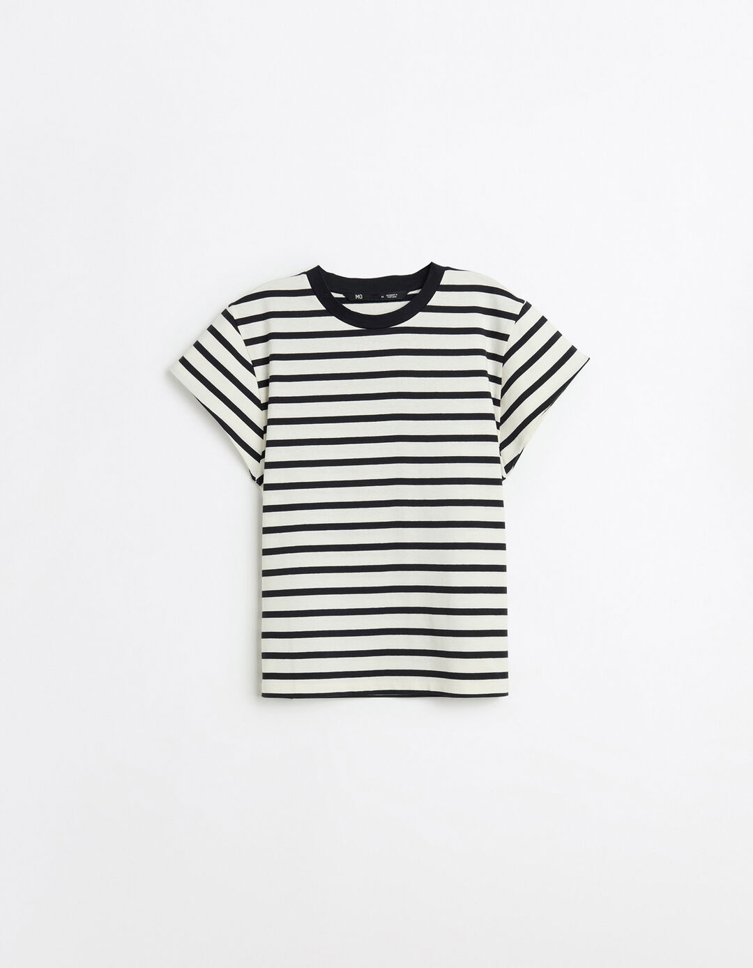 T-shirt Riscas, Mulher, Preto