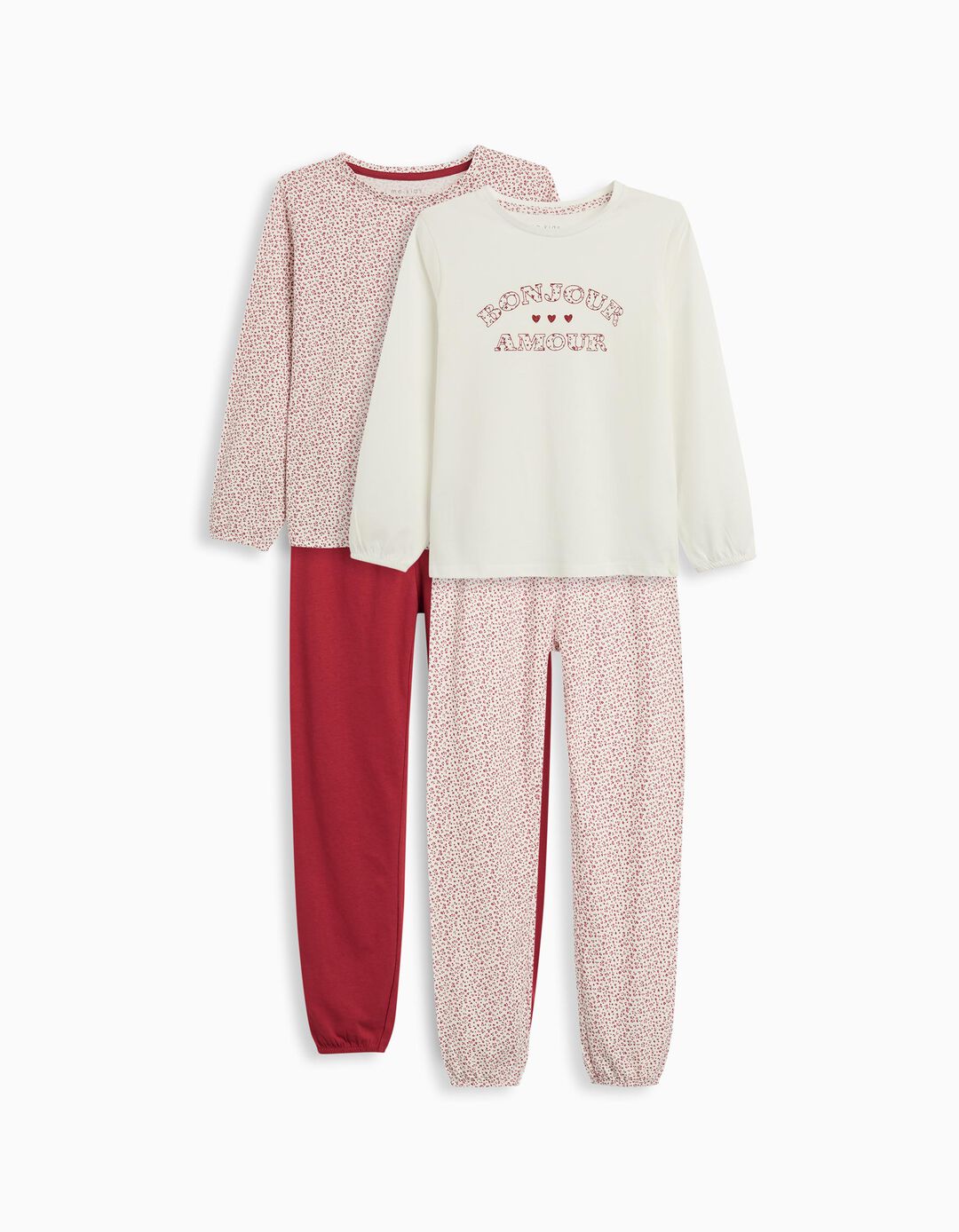 Pack 2 Pijamas de Manga Comprida, Menina, Multicor 